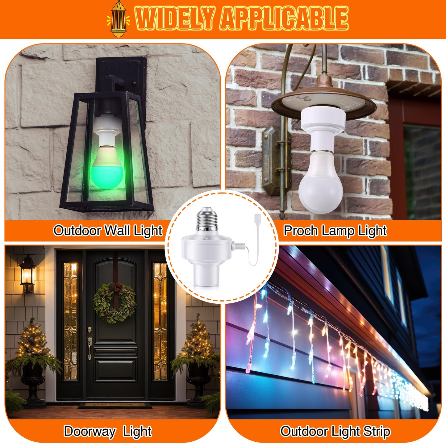 1 Pack E26 Light USB Socket Adapter, Lamp Socket Power Adapter 5V 1.5A, Light Socket Adapter Compatible with Wyze Cameras v3,v4,v3 Pro, USB Light Socket for Smart Camera, Smart Bulb, GPS, LED Strip