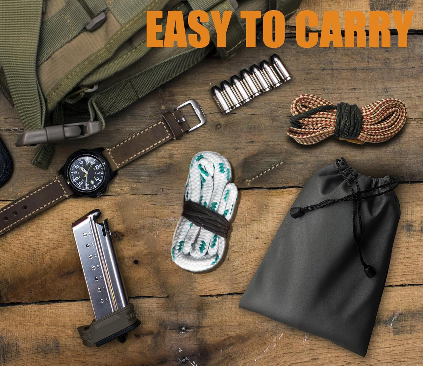 Skiennix Gun Snake Cleaner - Versatile Barrel Rope for Handguns & Rifles | .22, 9mm, .30 Caliber