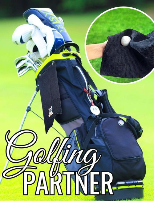 CybGene French Bulldog Gifts Golf Towel, Gifts for French Bulldog Lovers, 40 x 60cm Microfiber Golf Towel for Golf Bags for Birthday, Christmas