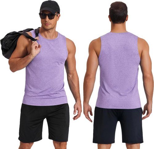 COOFANDY Men's Dry Fit Workout Tank Top - Sleeveless Athletic Shirt with UPF 50+ Protection | Summer Gym Wear