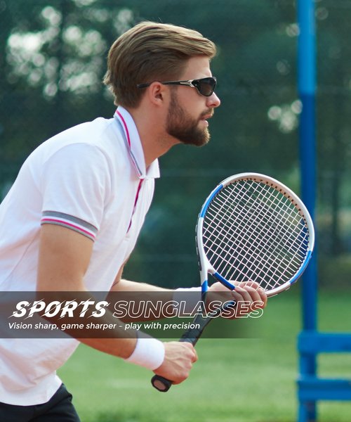 QALLY Polarized Sunglasses Men Sports Sunglasses for Men UV400 Sunglasses for Driving Golf Cycling Fishing Running