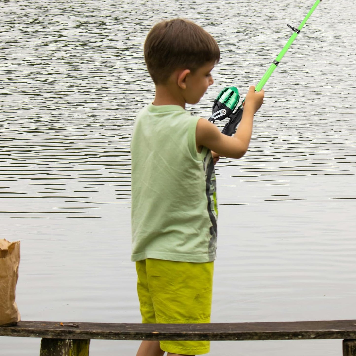 WIDDEN Kids Fishing Pole, Portable Telescopic Kids Fishing Poles for Boys and Girls, Fishing Rod and Reel Combo Kit with Tackle Box, and Fishing Net, Best Fishing Pole for Toddler Youth