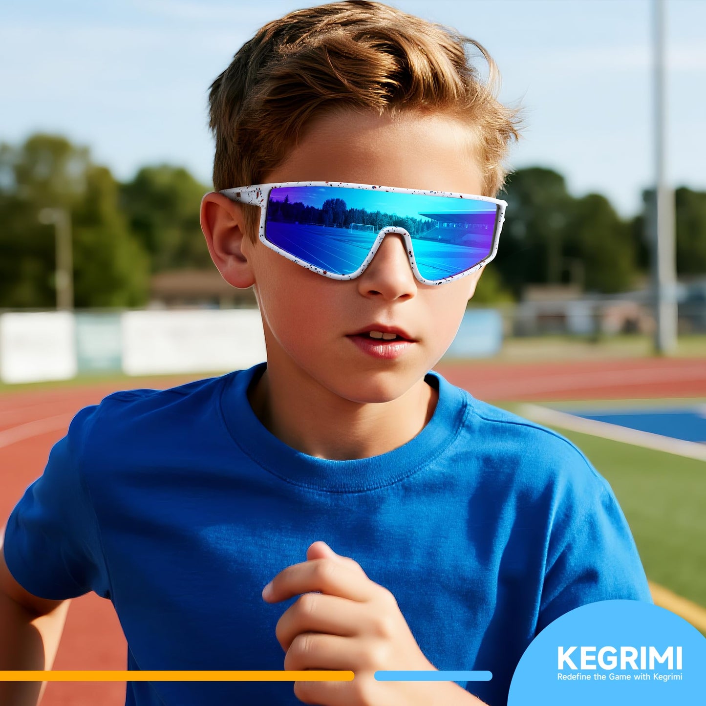 Kegrimi 3 Pack Kids Sunglasses Youth Baseball Polarized Sun Glasses Sports Cycling Running for Boys Girls UV Protection