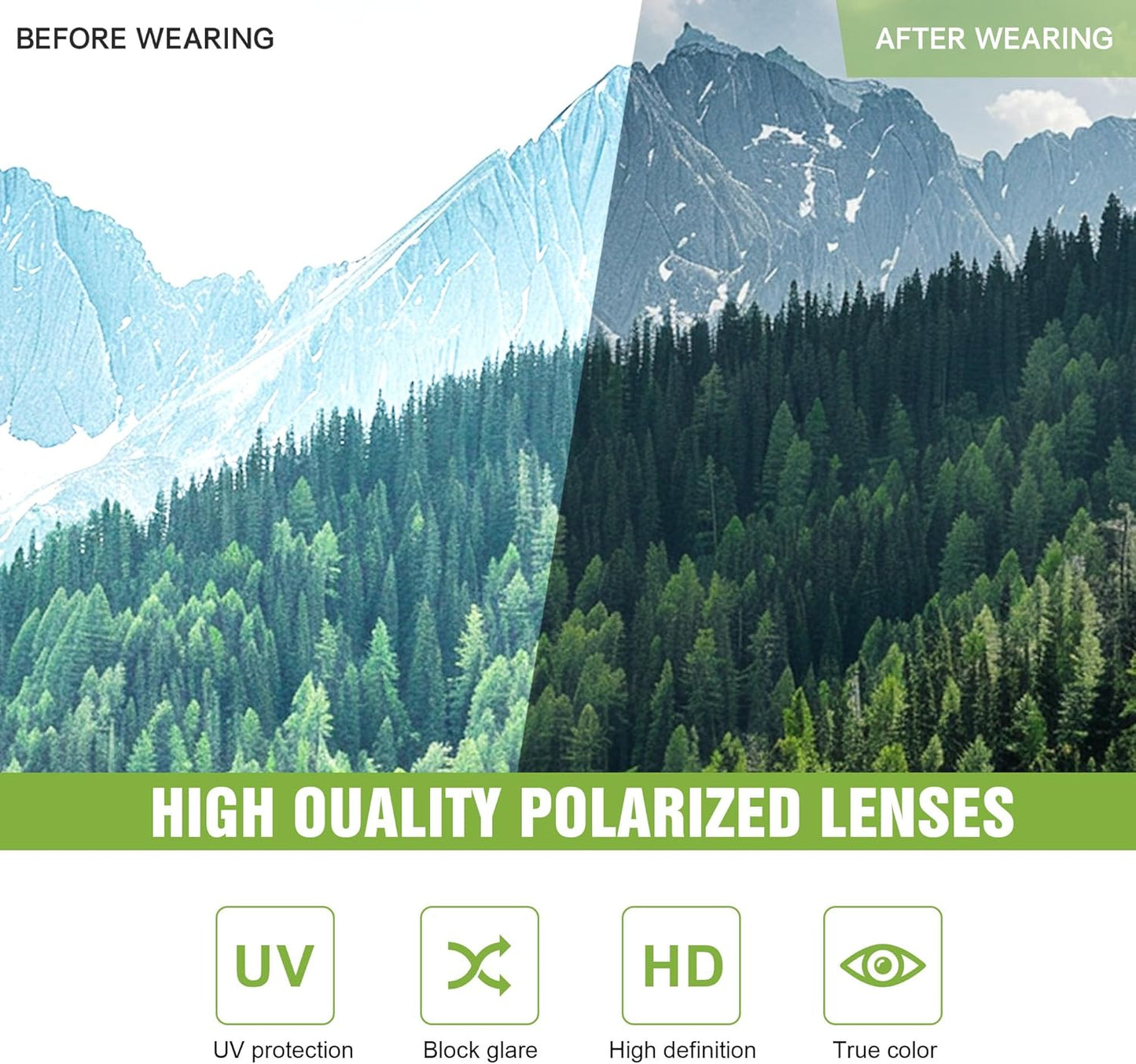 Skiennix Polarized Sports Sunglasses - UV Protection for Men | 3-Pack Wrap Around Design
