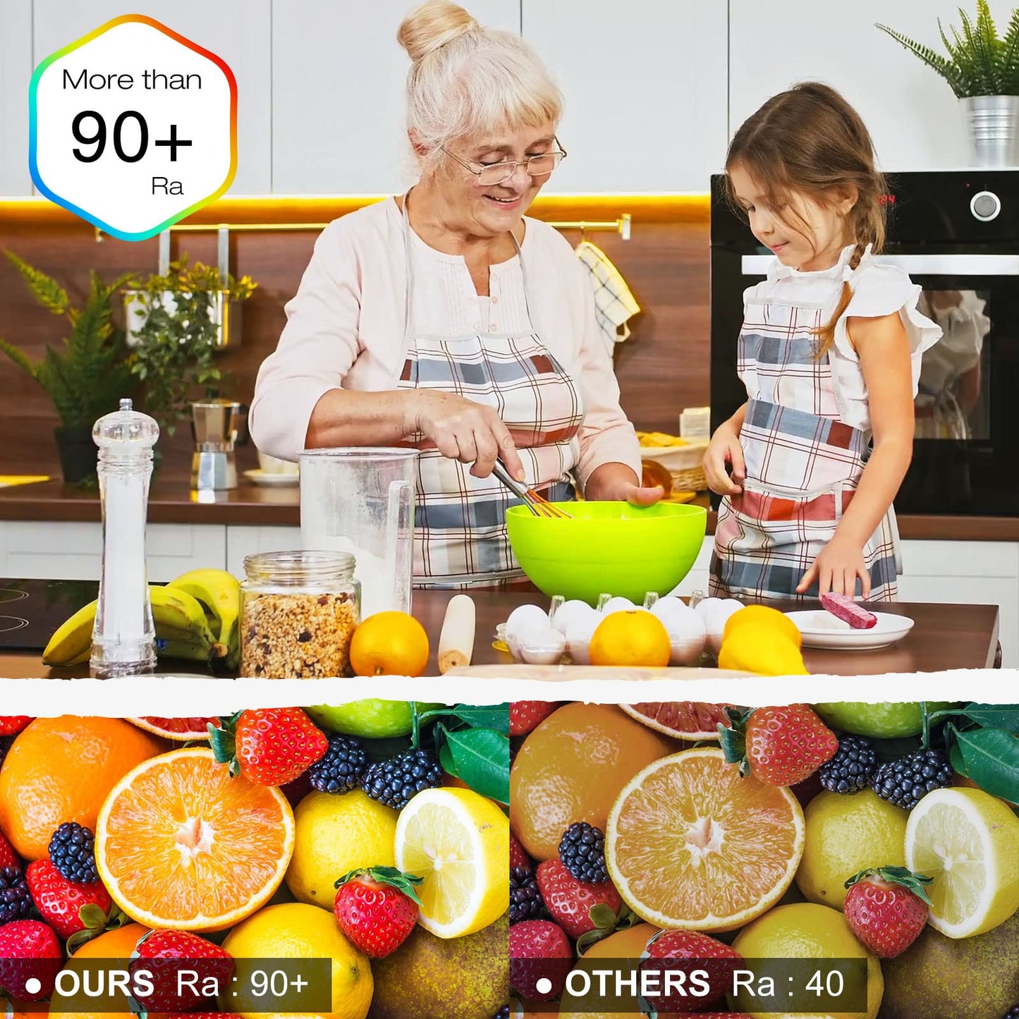 EMITEVER COB LED Strip Lights Warm White, 3000K Tape Light Premium High Density, DC 24V, 400+Lumens/ft, 5120LEDs/Spool, Ra 90+, 32.8ft/10m, UL Listed 5 Year After-Service(Power Supply Sold Separately)