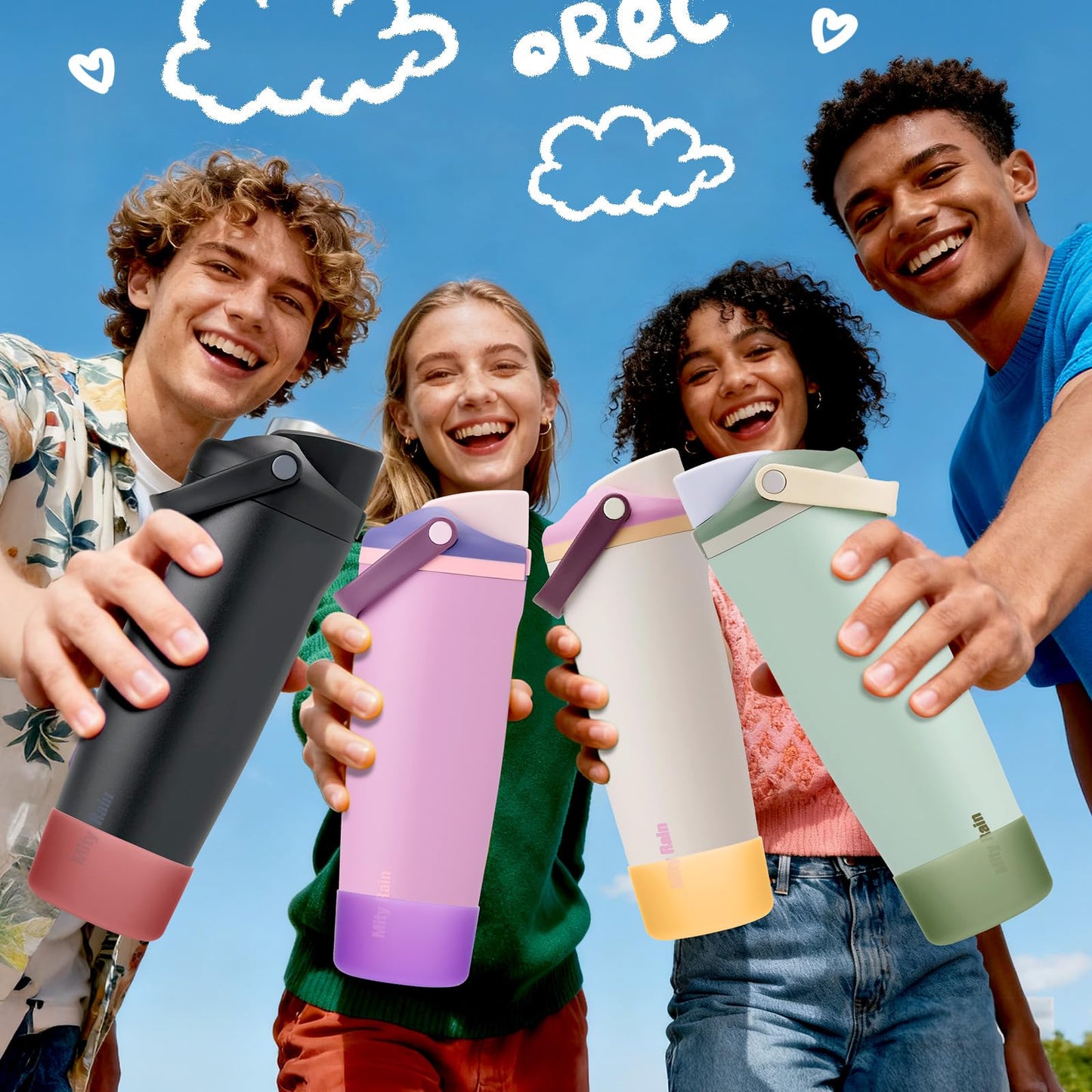 Mity rain 2PCS Silicone Boot for Owala Water Bottle 30 40 oz Accessories