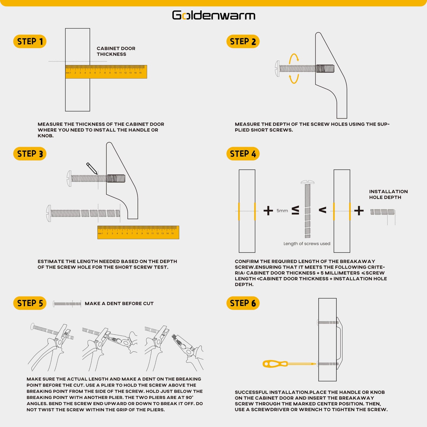 goldenwarm 10 Pack Gold Cabinet Knobs Dresser Knob for Drawer Hardware Handles and Luxury Pulls for Cabinets Zinc Alloy