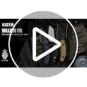 Kizer Bulldog Fix Fixed Blade Knife with Green G10 Handle, 2.97" D2 Sheepsfoot Blade