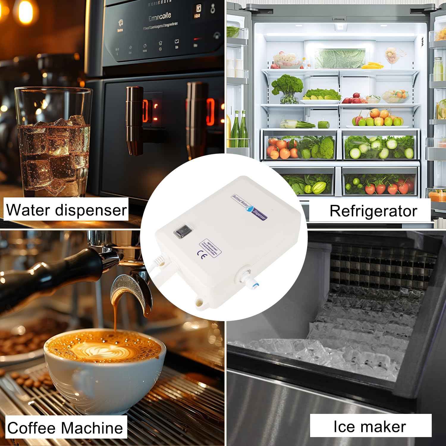 Electric Water Dispenser Pump for 5 Gallon Bottles - Quiet 110V Water Pump for Kitchen & Refrigerator
