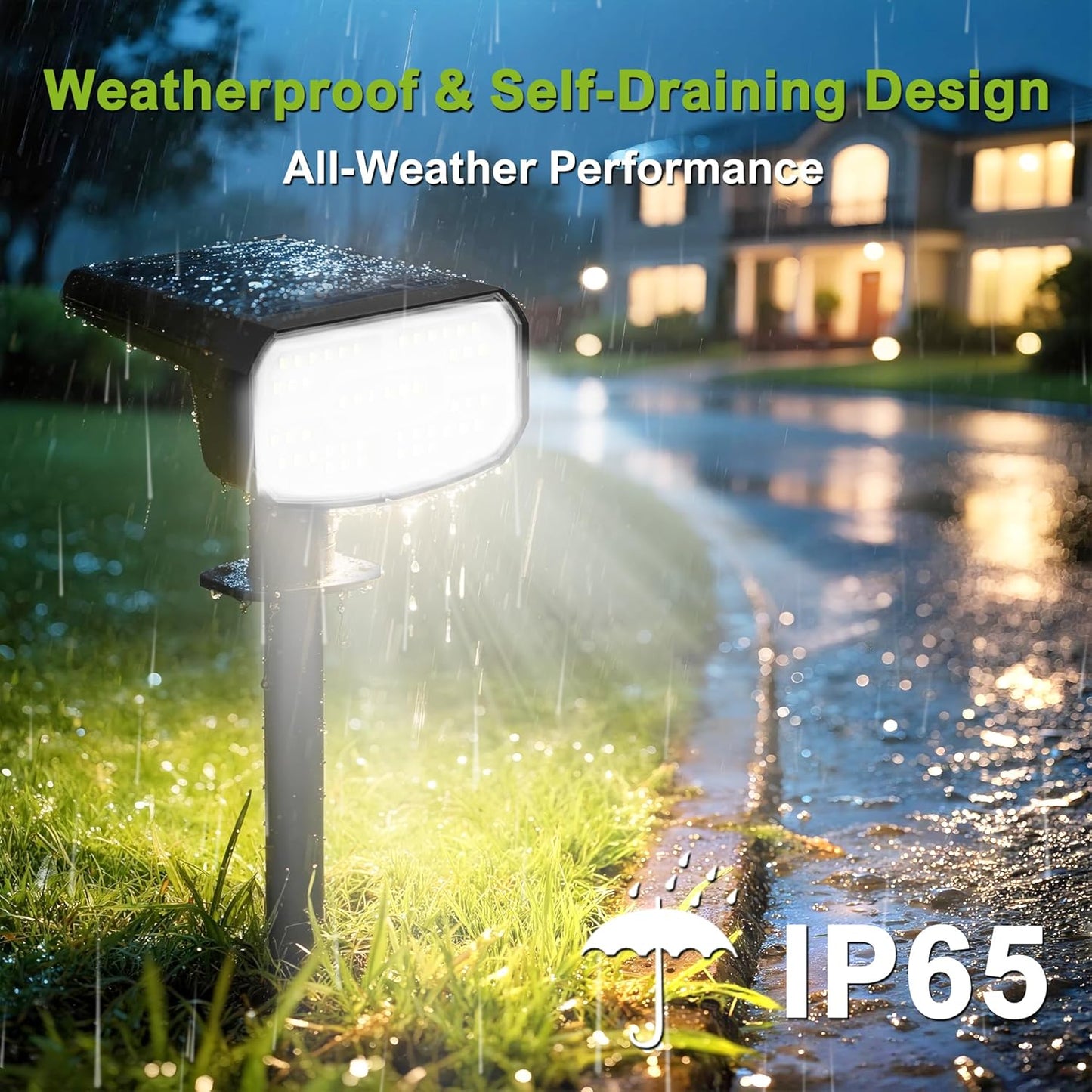 Super Bright Solar Spot Lights - 6 Pack, Waterproof IP65, 2 Color Temperatures, 4 Modes for Outdoor Landscape