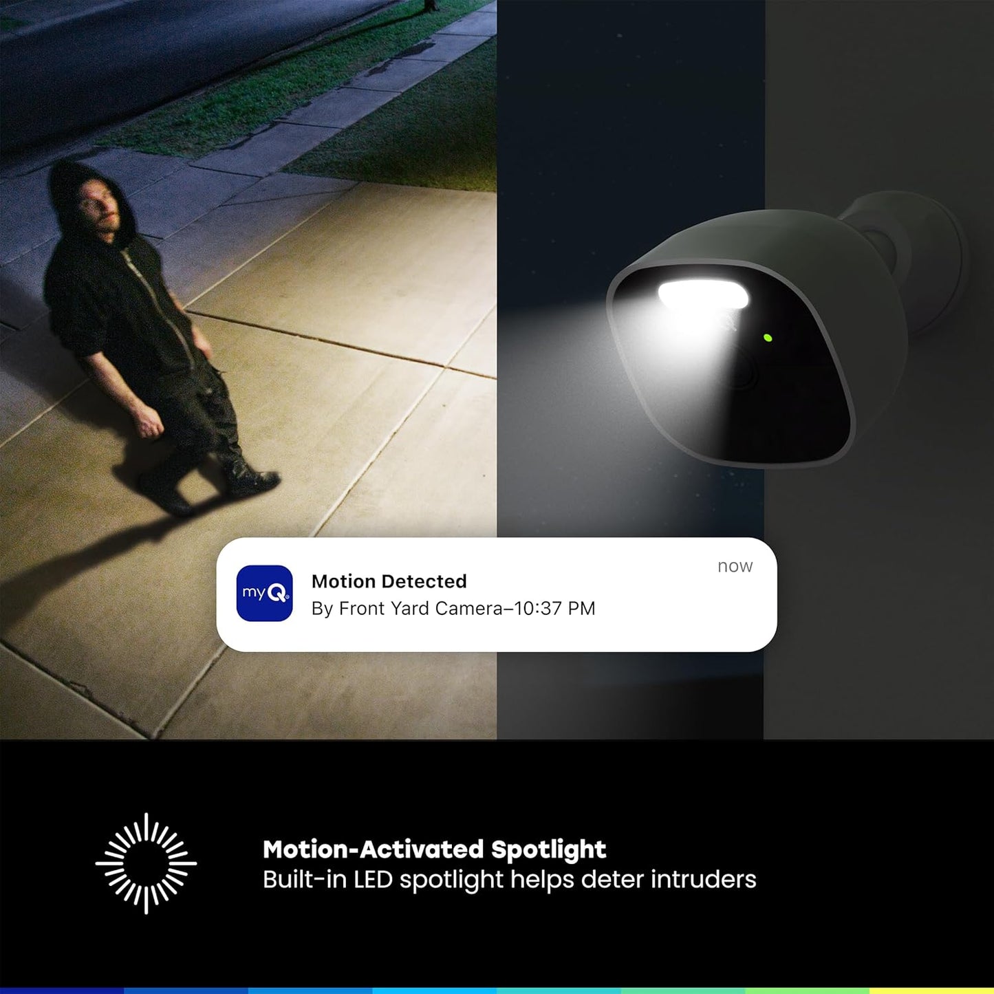myQ Smart Outdoor Wired Camera by Chamberlain – Home Security with HD Video