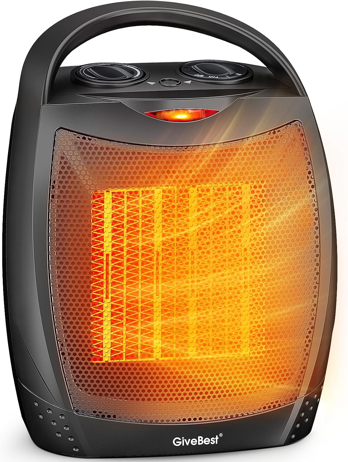 1500W Electric Space Heater with Remote - Portable PTC Ceramic Heater for Home & Office