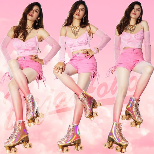 JajaHoho Roller Skates for Women, Holographic High Top PU Leather Rollerskates, Shiny Double-Row Four Pink Glitter Wheels Quad Skates for Girls and Age 8-50 Indoor Outdoor (Size 8, Rose Gold)