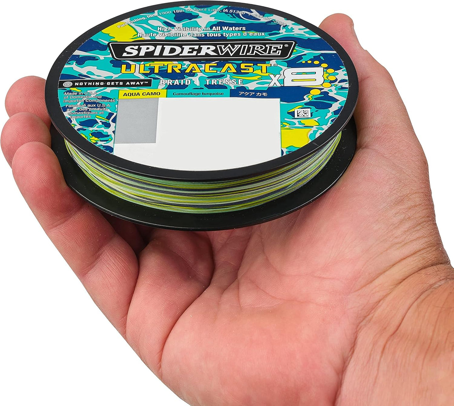 SpiderWire UltraCast Braided Fishing Line - Berkley Vanish Dual Fishing Spool | 150 Yards, Clear