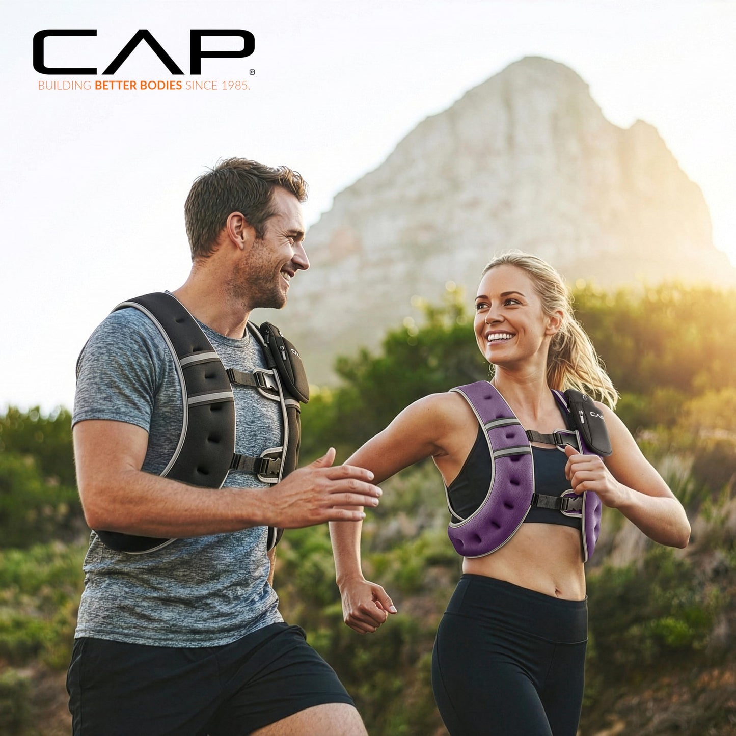 CAP 12lb Reflective Weighted Vest for Walking, Running & Workouts, Blue
