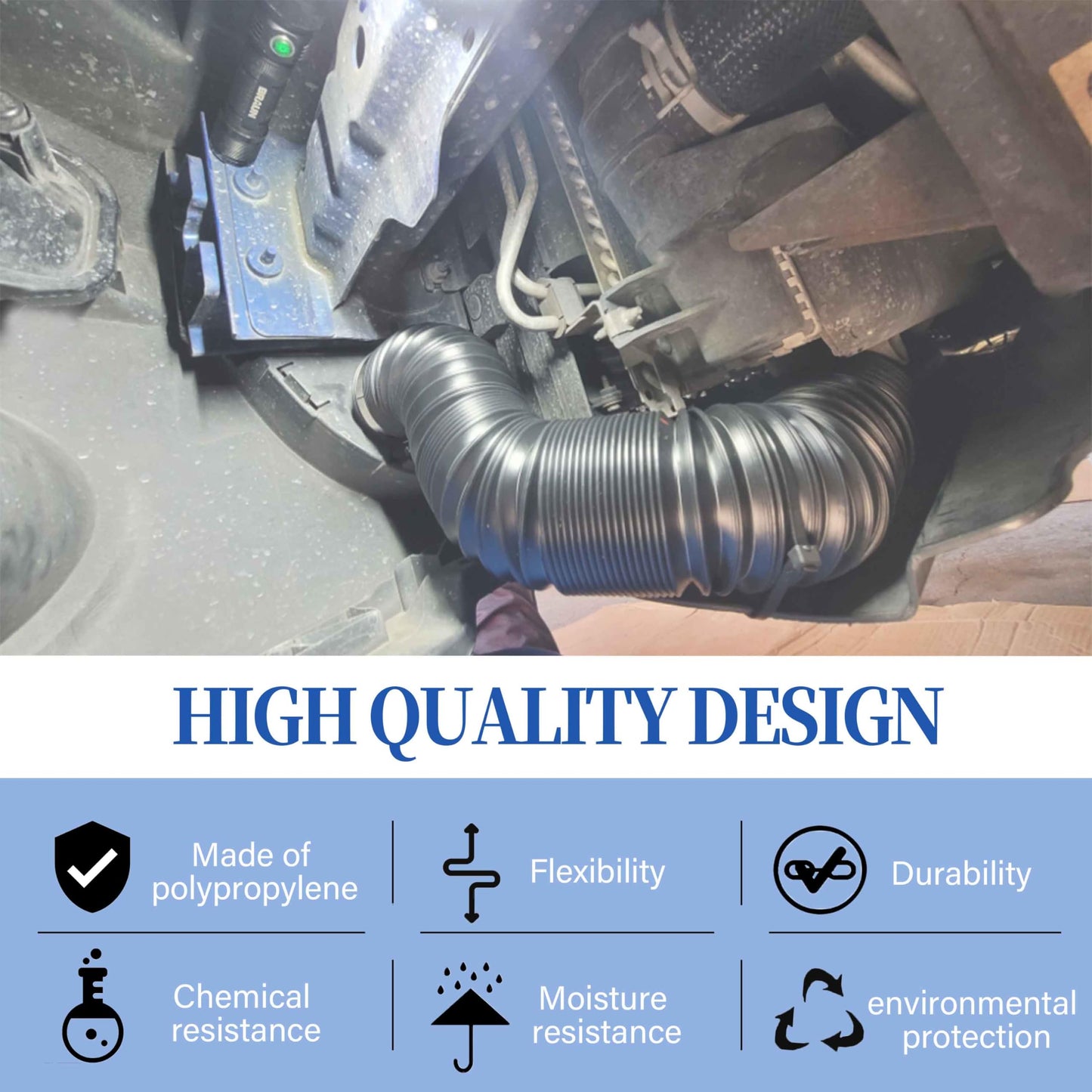 2 1/2'' x 36'' Dust Collection Hose Flexible for Drill Press, Woodworking and Wood Shop Dust Collection System 2.5 Inch Dust Collector Hose 1Pcs