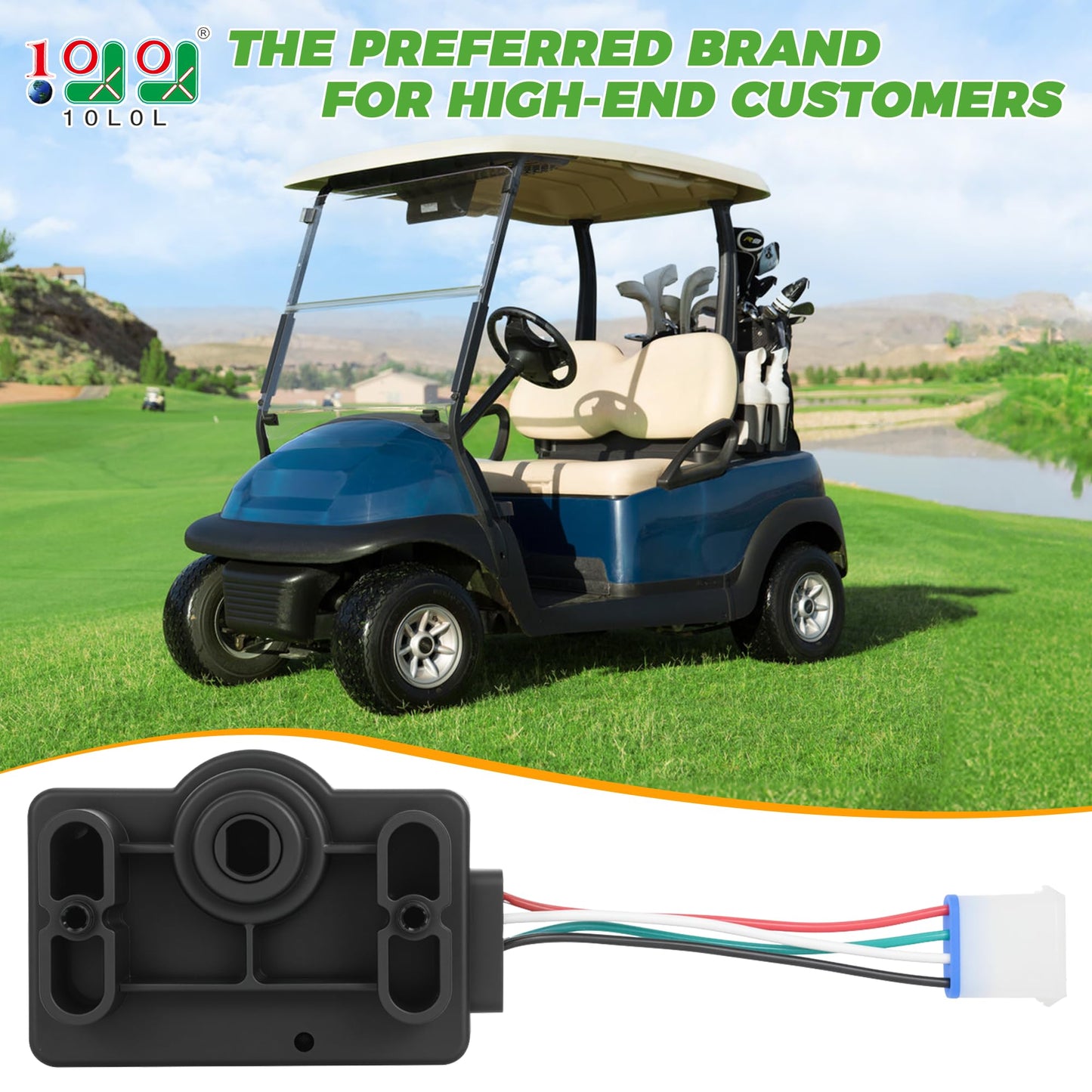 10L0L Golf Cart GCOR Accelerator Input Sensor for Club Car Precedent 2004-2009 Gas Models, Replaces OEM 103327701 102528601, Golf Cart Throttle Potentiometer