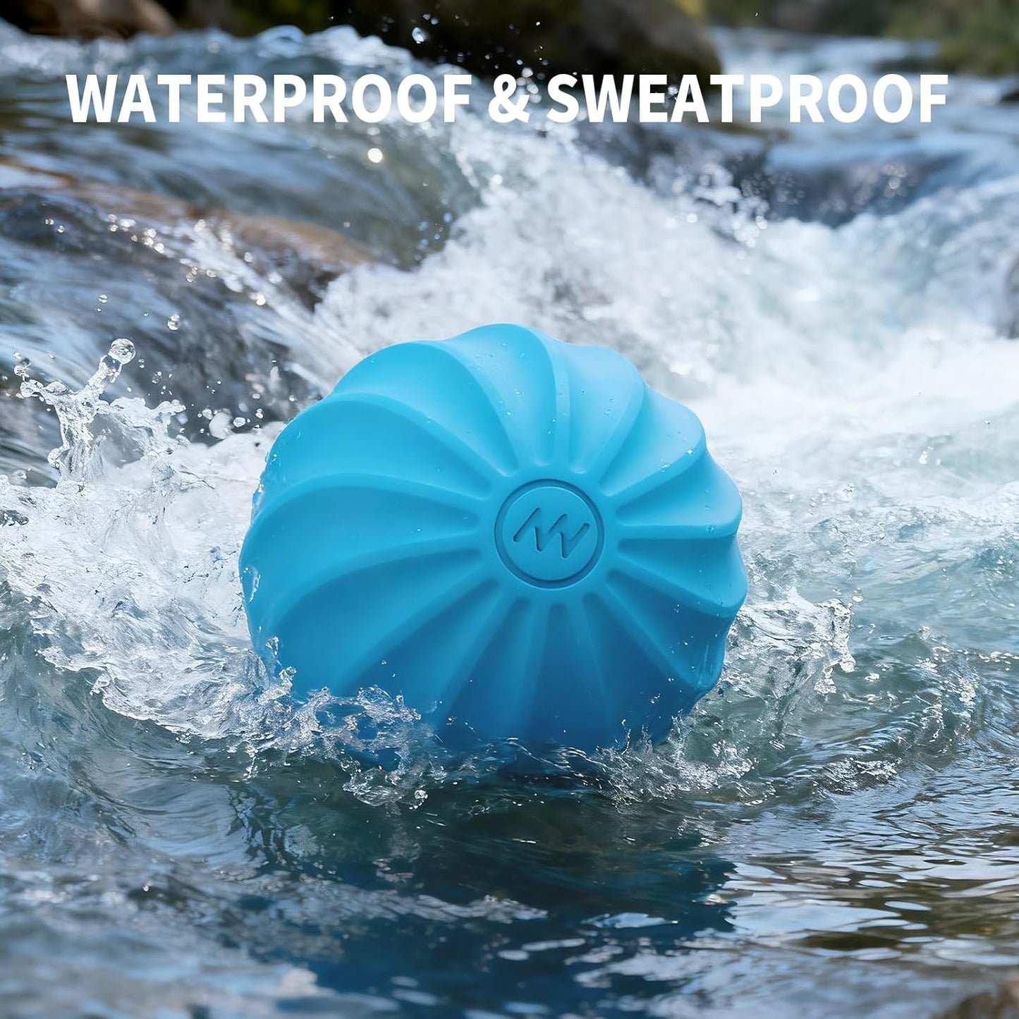 Skiennix Mini Vibrating Massage Ball - 10-Speed Foam Roller for Muscle Relief | Blue Color