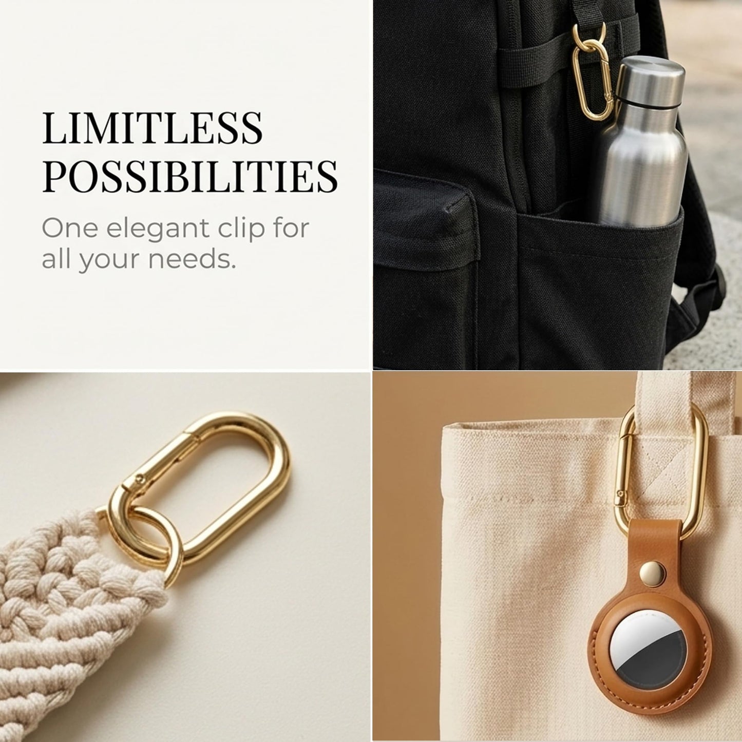 WTYONZEL 50Pcs Gold Oval Shape Carabiners Clip,Cute Carabiners Keychain Purse Clip, Heavy Duty Opening O Ring Carabiner for Keychains,Backpacks, Keys