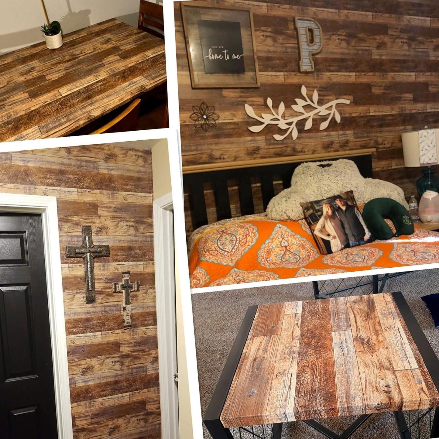 TANONE Wood Contact Paper with Installation Tools, Kitchen Peel and Stick Wallpaper, Self Adhesive Removable Wallpaper Countertops Waterproof 17.5" X 118.1"