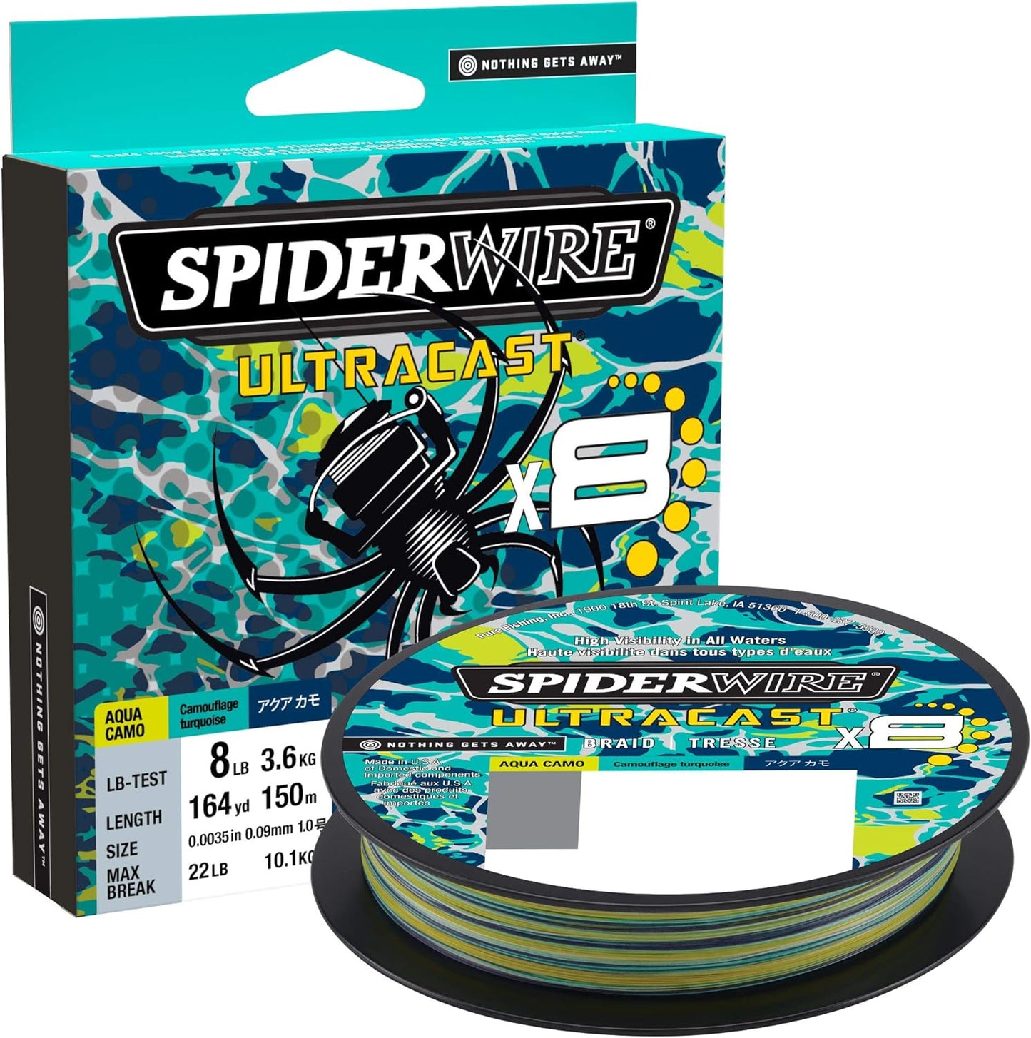 SpiderWire Ultracast Braid - High-Performance Fishing Line for Superior Strength & Sensitivity | 150 Yards