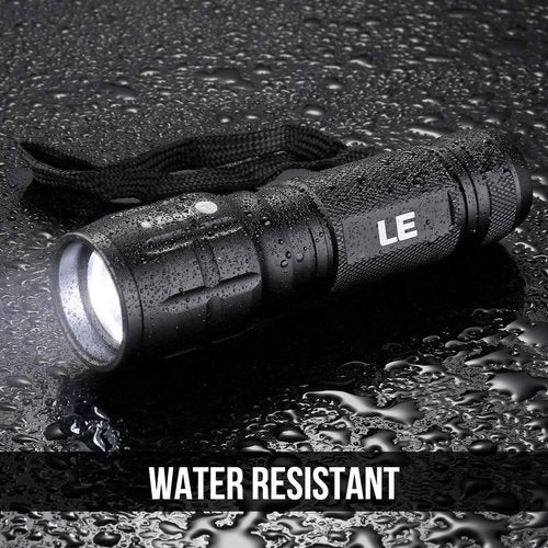 Lighting EVER LED Flashlight - High Lumens, Waterproof & Adjustable Focus | Compact Tactical Light for Outdoor Use