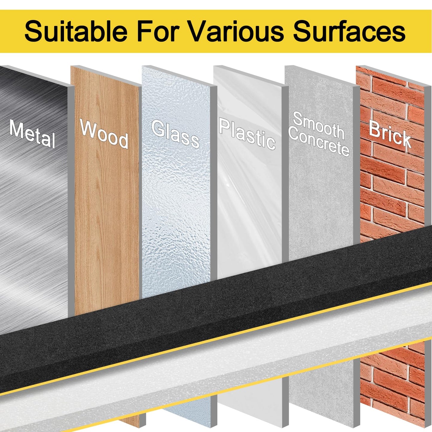 Egofix Weather Stripping Door Seal Strip,White Weatherproof Foam Tape Insulation for Sliding Door, Front Door Frame, Windows (1 in x 1/2 in x 16.4Ft)