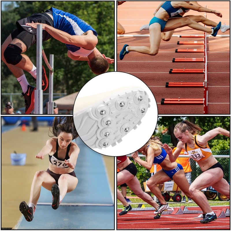 AUGSUN 120pcs 3/16 inch Stainless Steel Track and Cross Country Spikes with Spike Wrench, Replacement Spikes for Sprint Sports Shoes