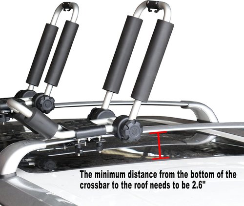 Kayak Roof Rack - 2-in-1 Aluminum Folding J Bar Carrier for SUVs & Trucks | Includes 8 Ratchet Ties