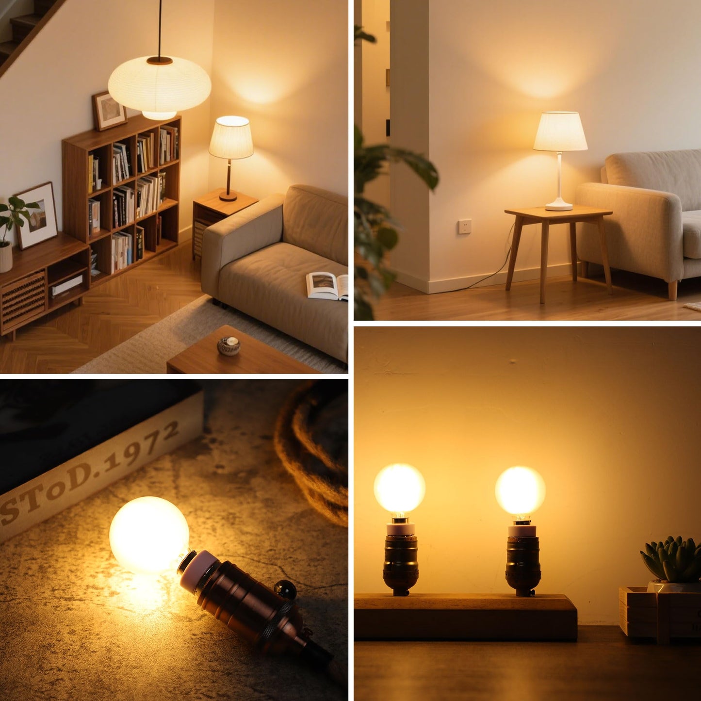 PADMO LUDAZ G16.5 LED Light Bulb 40W Equal 4W Type G Bulb,Dimmable Frosted E12 Globe Bulb,Round Candelabra Light Bulbs for Chandelier,Bathroom Vanity,Pendant,Warm White 2700K 400LM,Pack of 2