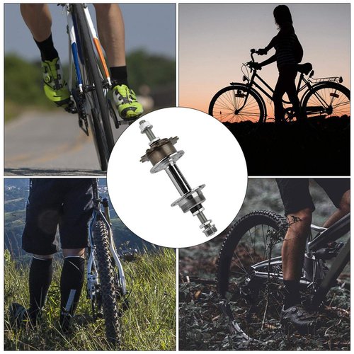 Rear Bike Axle Replacement, Bmx Front Wheel, 36 Hole Rear Hub, Freestyle Rear Bike Hub, Universal Bike 36 Holes 14t Rear Wheel Hub Solid Axle Metal Disc Rear Hub Bicycle Fittings