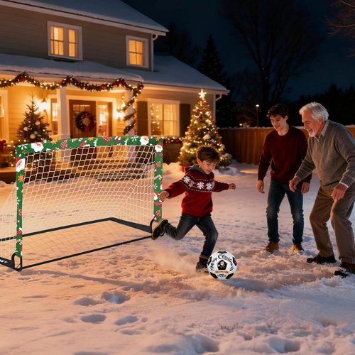 Kids Soccer Goals - Portable 4' x 3' Training Set with Pop-Up Net & Soccer Ball for Outdoor Fun