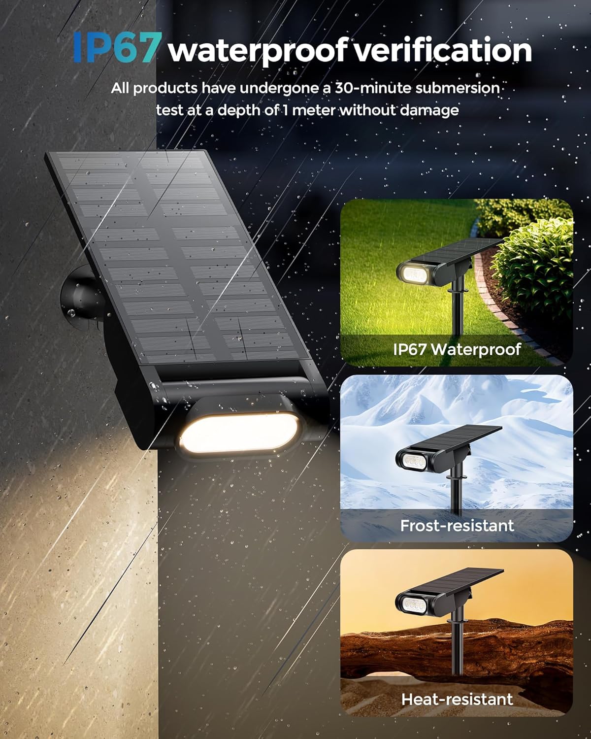 RGB Solar Spot Lights for Halloween - 12 Color Modes, Waterproof IP67, Remote Control, 4-Pack for Yard & Garden