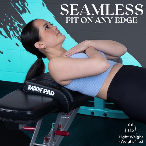 Baddie Pad Hip Thrust Bench Pad - Foam Barbell Cushion for Back & Neck Support | Gym Equipment