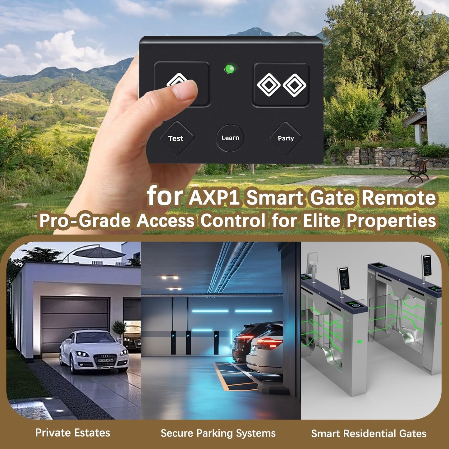 YUKGAMS 5-Button Remote for Ghost Opener, Automatic Gate Openers Control Remote Compatible with TSS1XP TDS2XP TSS1 TDS2 LDM2 HDP1 DD2U LSM1 DS1U 1 Pack