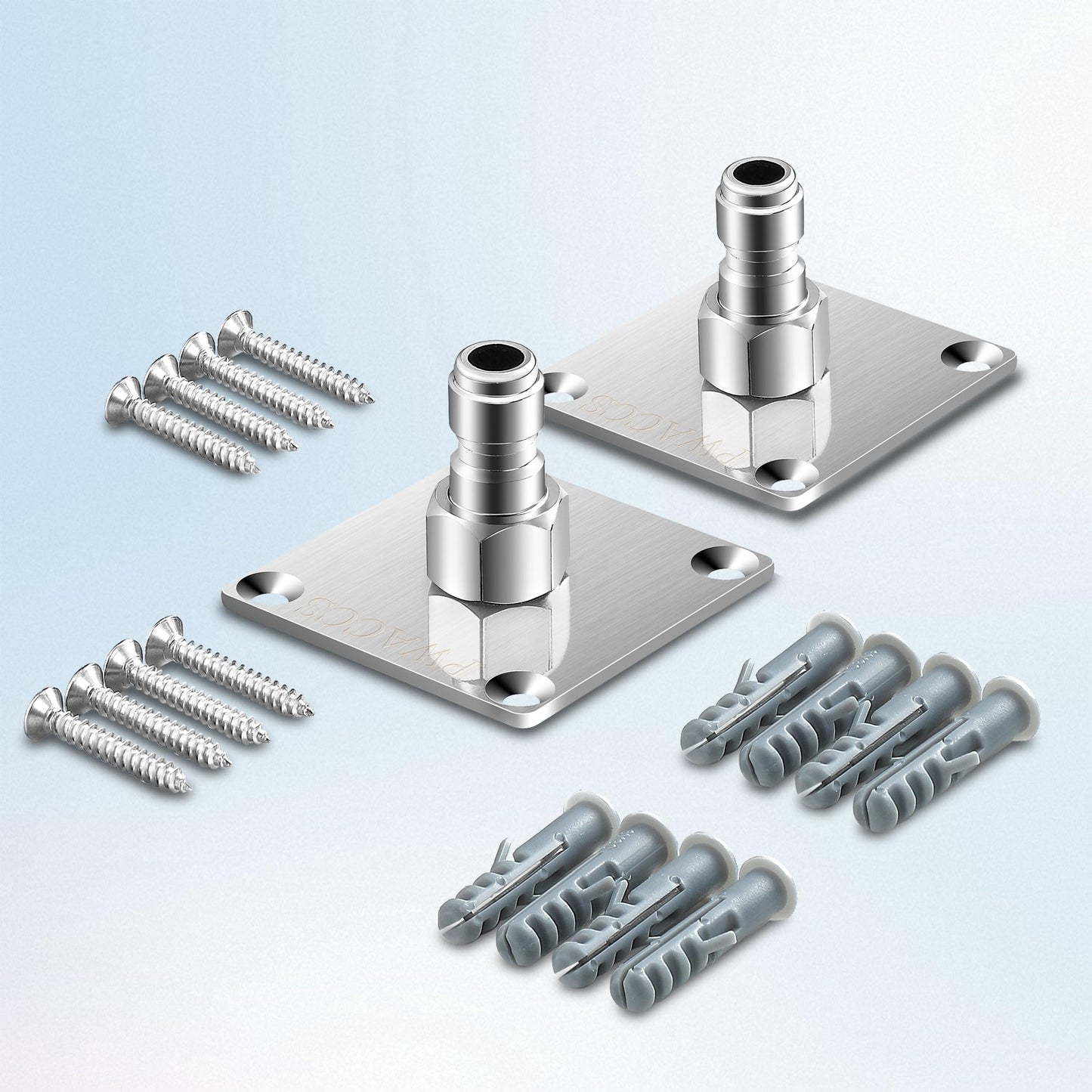 PWACCS Pressure Washer Gun Holder, Stainless Steel 1/4" Quick Connect Wall Mount Power Washer Gun Holder, Pressure Washer Accessories Wall Storage Rack, 2 Pack