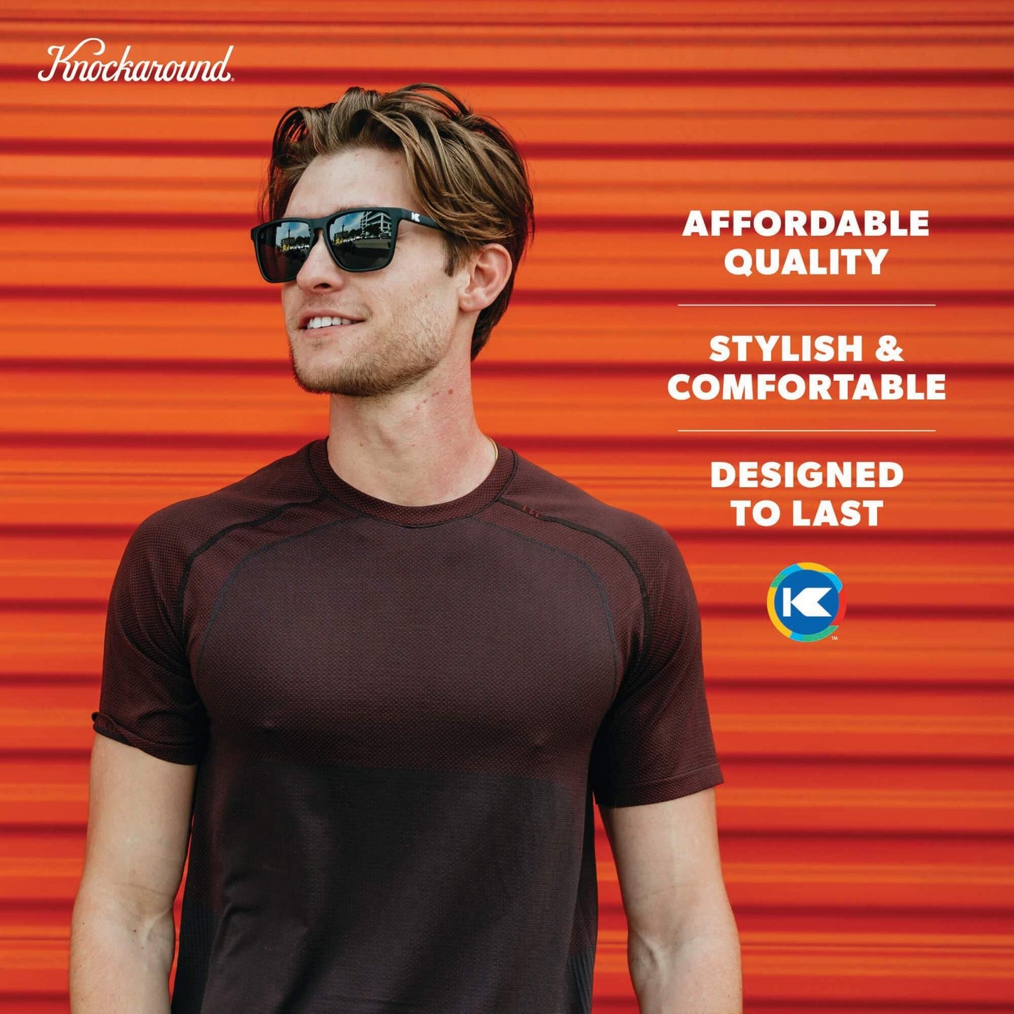 Knockaround Square Polarized Sunglasses for Men & Women - UV400 Protection