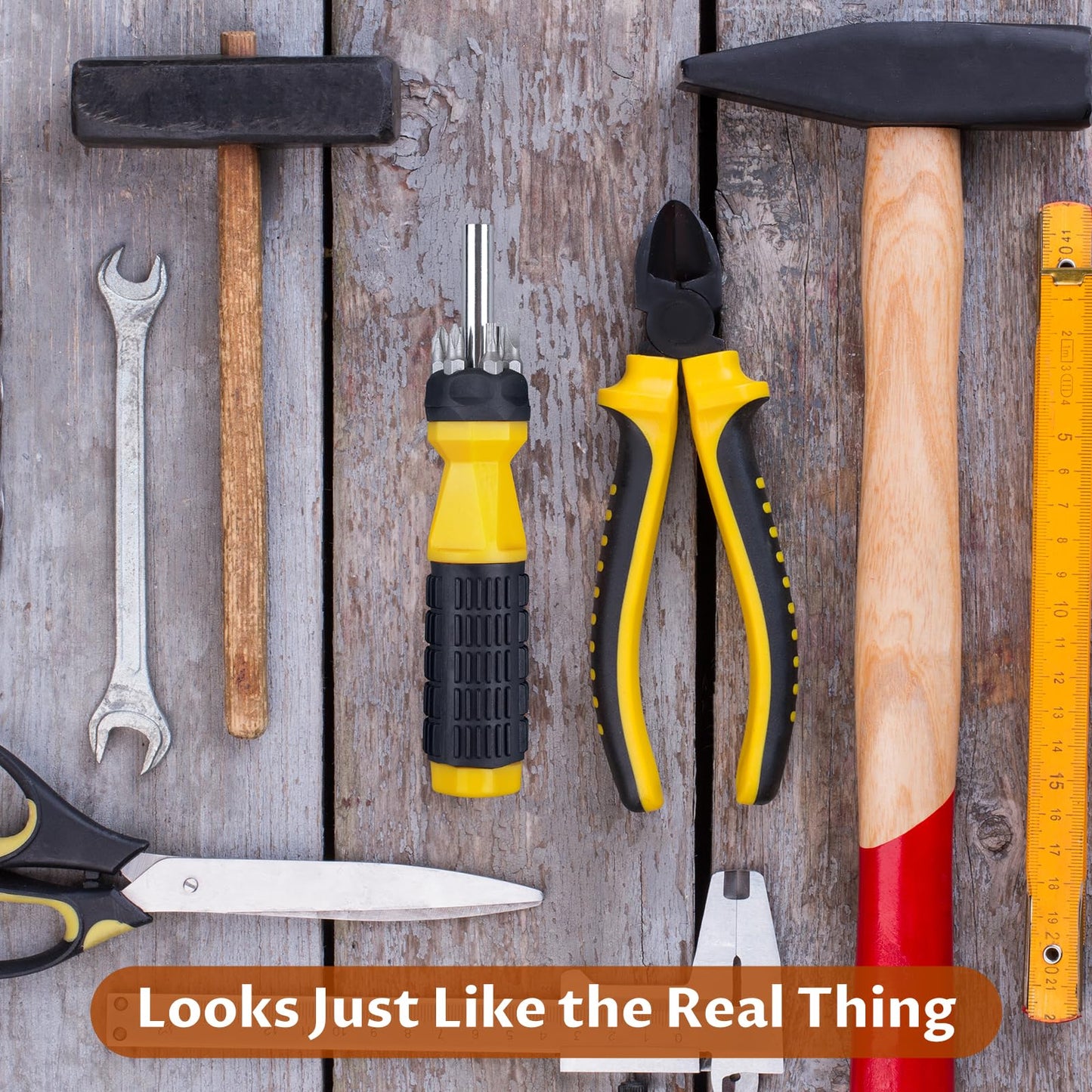 NiHome Screwdriver Diversion Safe, Hidden Storage Container for Cash, Steel Construction with Discreet Hollow Interior & Twist-Off Handle, Realistic Portable Secret Safe for Home and Travel Security