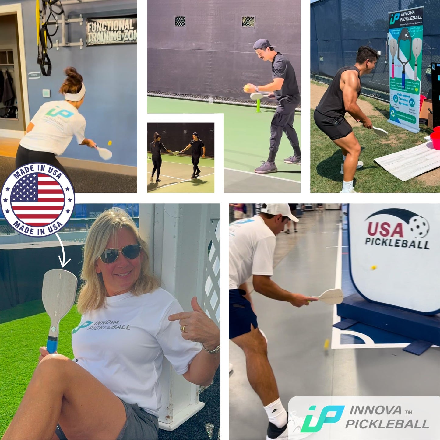 Innova Pickleball ATP-2400 Training Pickleball Practice Paddle with Resistance Band and Training Balls