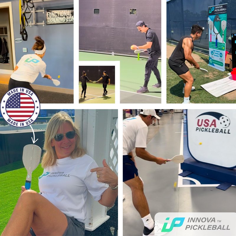 Innova Pickleball ATP-2400 Training Pickleball Practice Paddle with Resistance Band and Training Balls