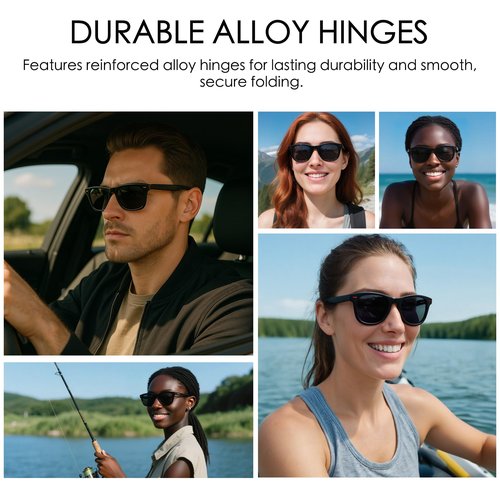 Kozyard Sunglasses for Men and Women UV400 Protection Premium Polarized Lenses, Durable Alloy Hinges, Lightweight Frame for Driving Fishing Outdoor Sports