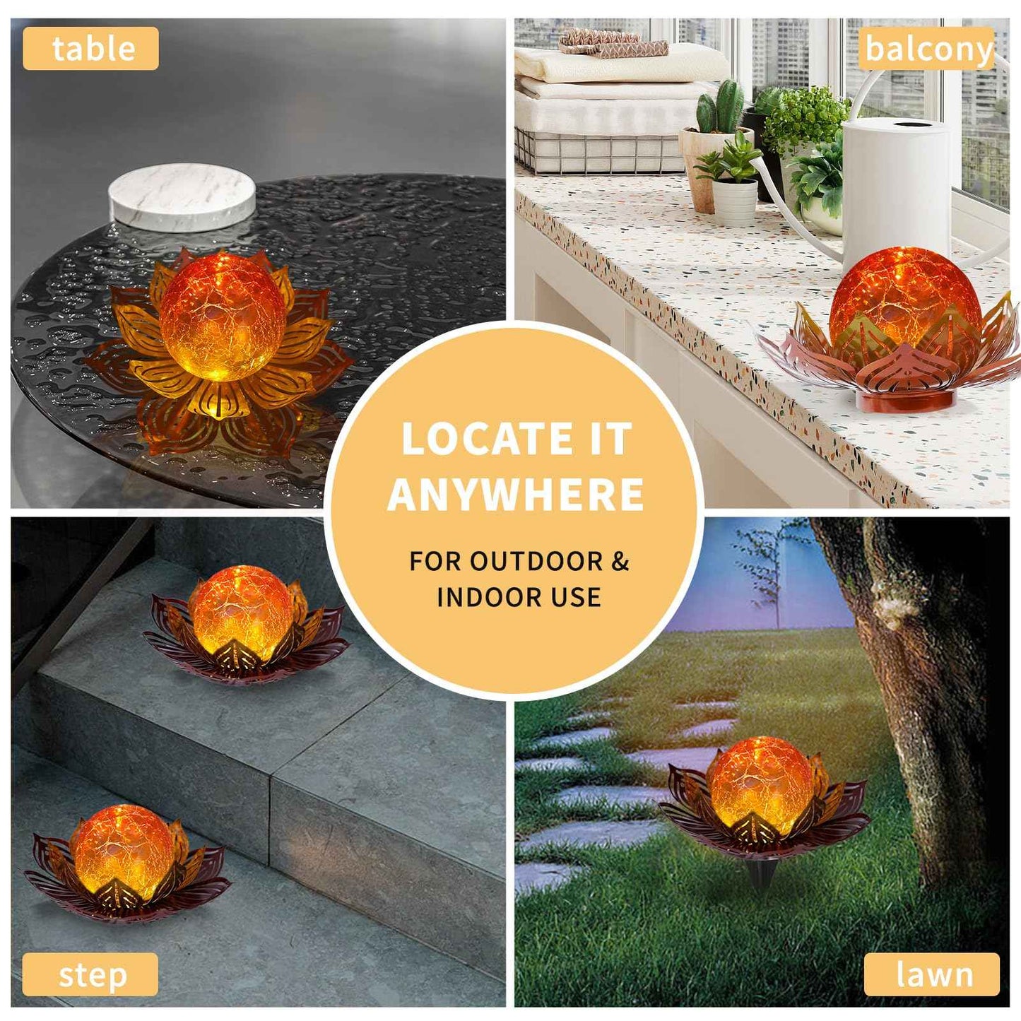 Lotus Flower Lamp Solar Garden Lights Yard Art Gardening Gifts for Women Waterproof Led Metal Flower Lights for Patio Porch Pathway Lawn Pond Outdoor Decorations