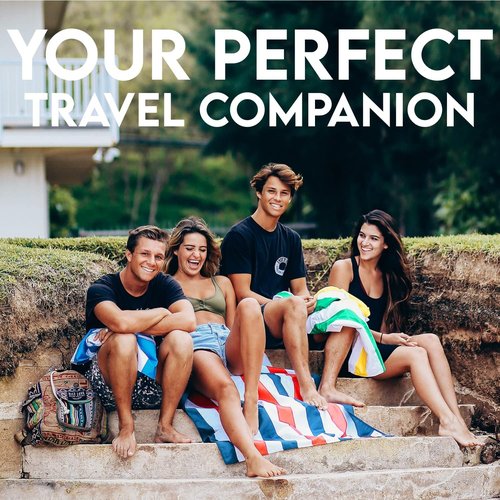 Dock & Bay Beach Towel - Quick Dry & Sand Free - Compact & Lightweight - 100% Recycled - Large Rainbow Skies (160x90cm)