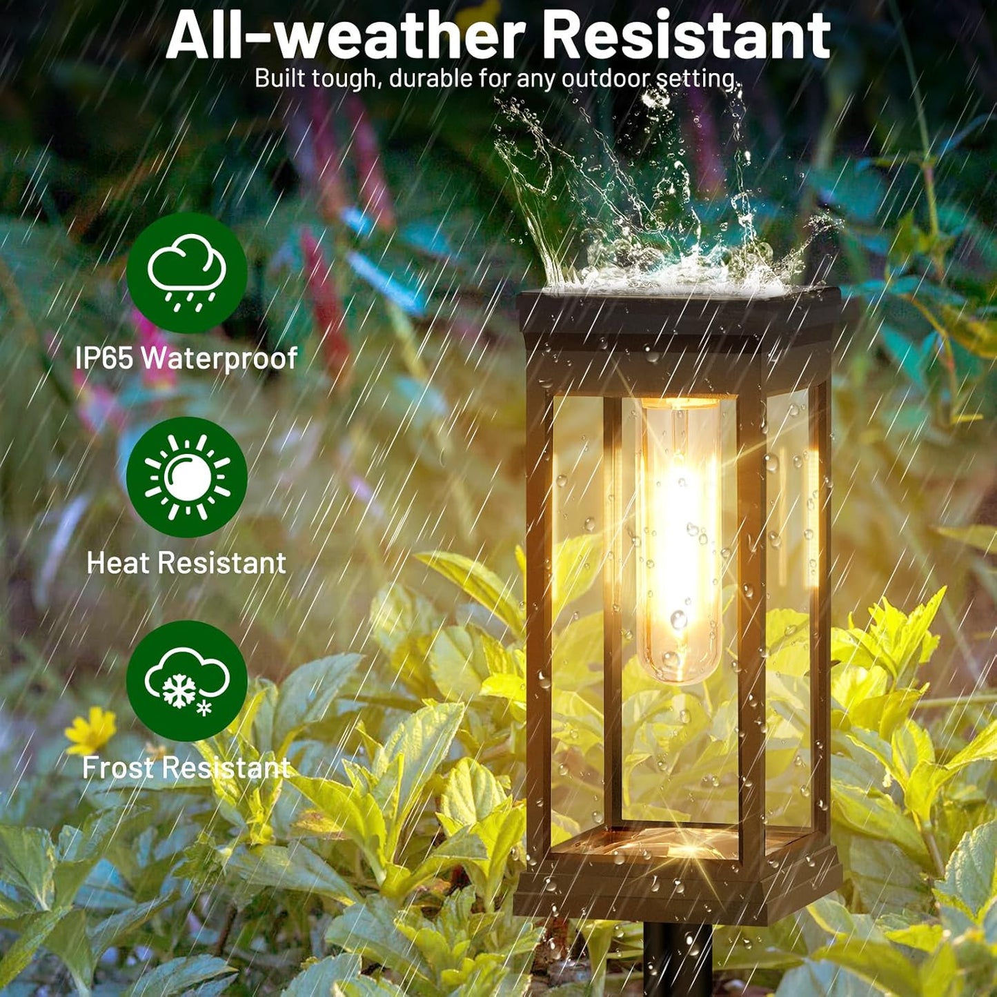 Solar Pathway Lights Outdoor 8-Pack - Super Bright LED Landscape Lighting, Waterproof & Sun-Powered for Garden Walkway
