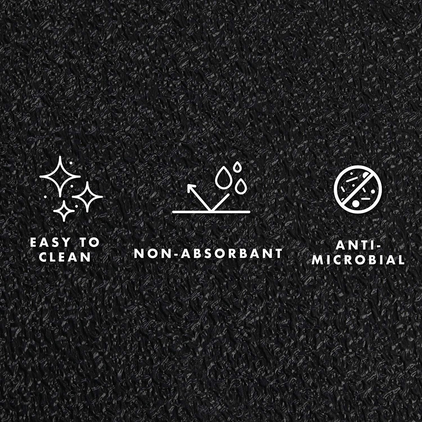 MotionTex Exercise Equipment Mat for Under Treadmill, Rowing Machine, Elliptical Machine, Fitness Equipment, Home Gym Floor Protection, 30" x 66", Black