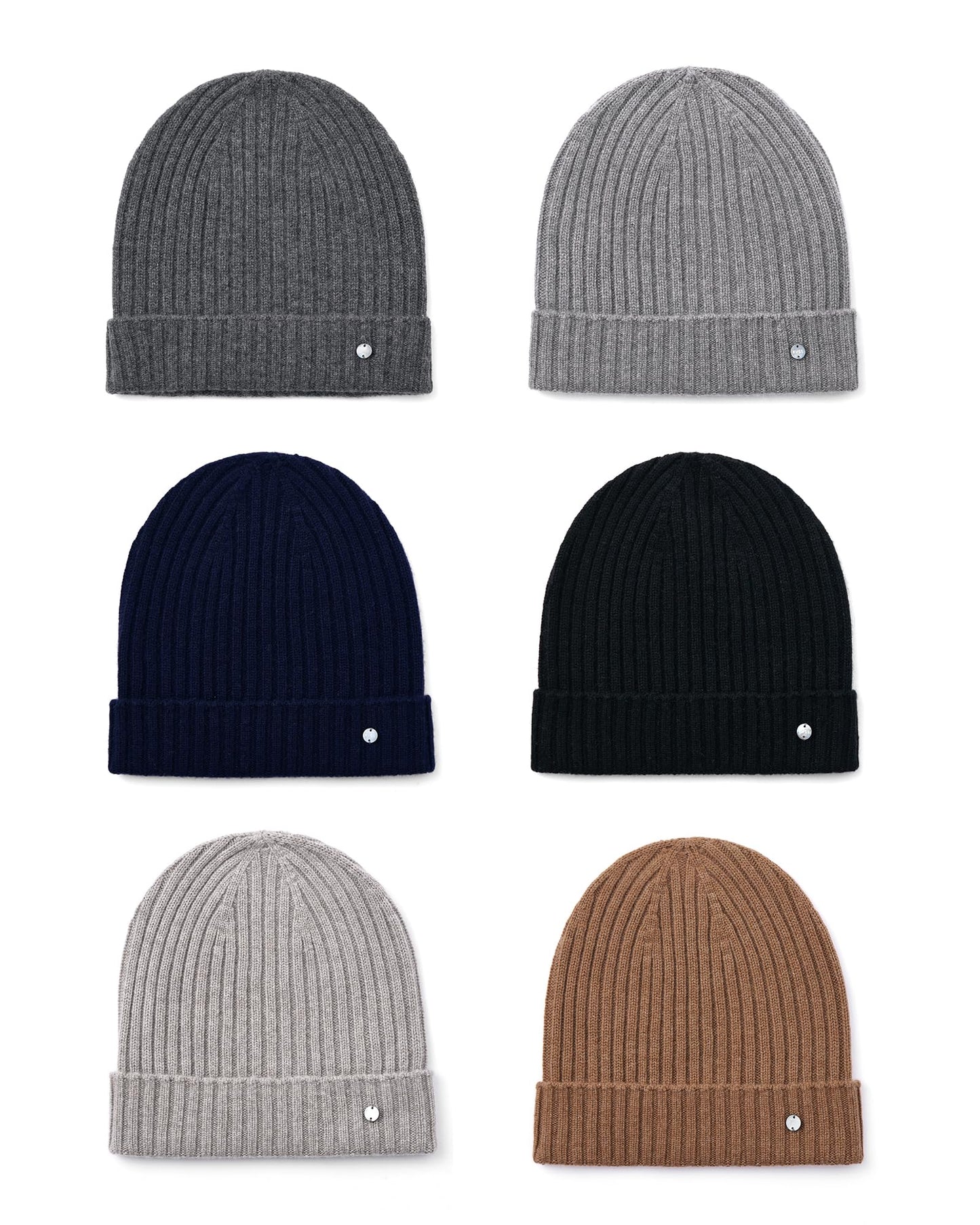 KVSS 100% Pure Cashmere Beanie for Women & Men Knit Winter Hat Cuff Rib Cap | Luxury from Inner Mongolia