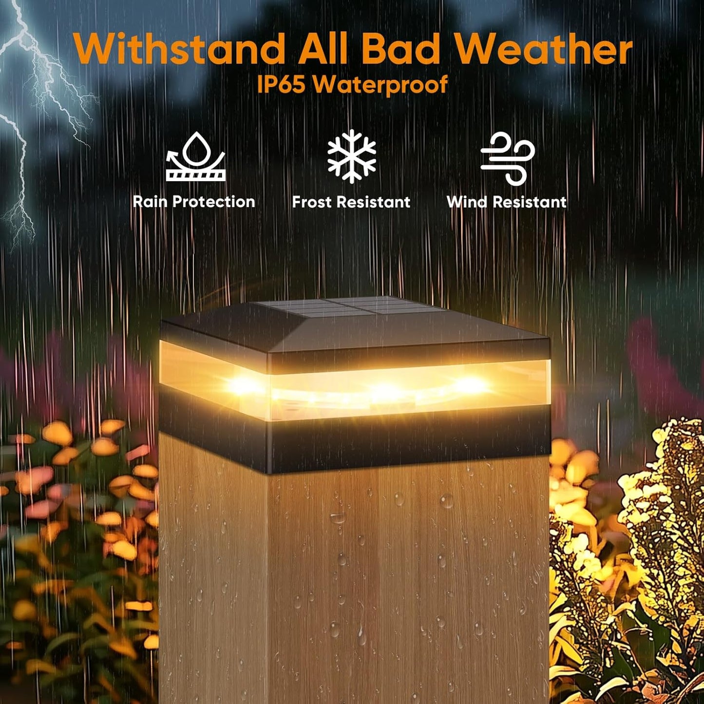 Solar Post Cap Lights - 12 Pack with 72 LEDs, 3 Color Modes, Waterproof for 4x4 Fence & Deck