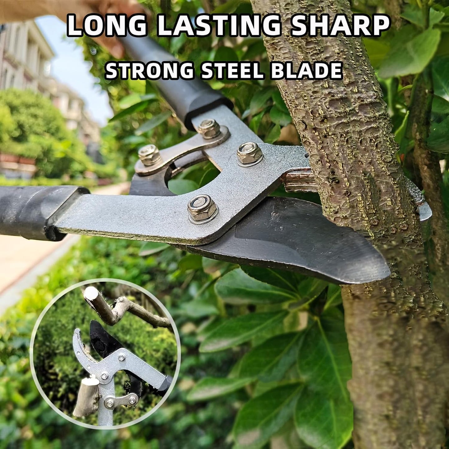 Heavy Duty 3-Piece Lopper & Pruner Set - Professional Hedge Shears for Garden & Yard Care