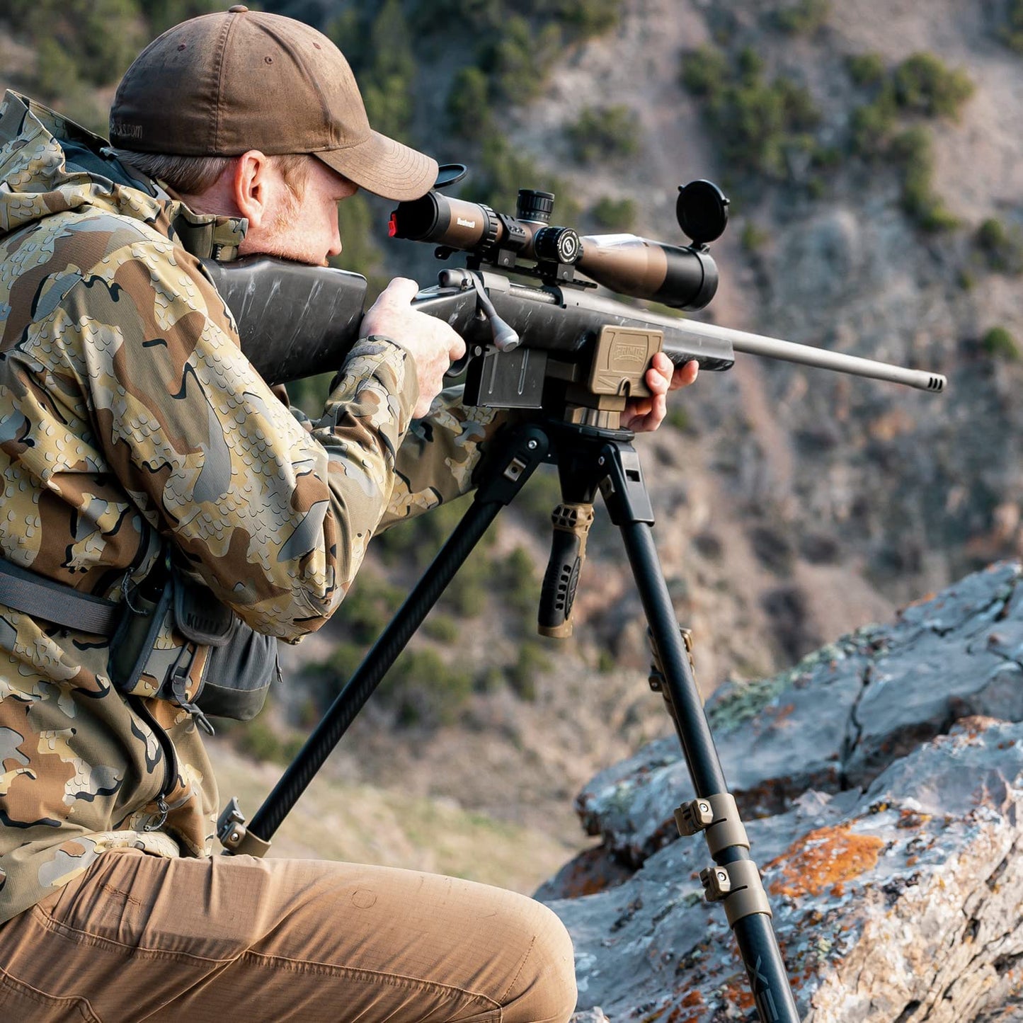 Primos Hunting Trigger Stick Apex Carbon Fiber Shooting Rest Tripod - Stable Rifle Mount for Shooting Long Range, One Handed Easy Adjustment with Trigger System