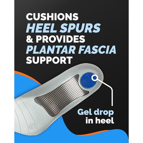 Airplus Plantar Fasciitis Orthotic 3/4 Length Shoe Insole- Foam Shell & Gel Heel - Deep Heel Cup, Full-Foot Arch Support - Soft Cushioning & Stability-APMA Certified-Fits Most Shoes & Boots - Unisex